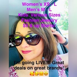 *I’m going LIVE! 🤩🥳Women/Men/Kids/Jewelry! $5 + starts!!! Great brands!!